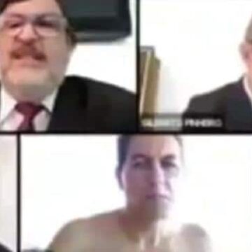 Juez brasileño atrapado en topless durante la reunión de Zoom
