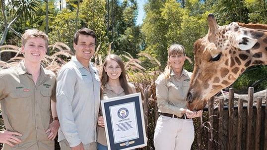 La jirafa del zoológico de Australia, Forest, establece un nuevo récord mundial Guinness