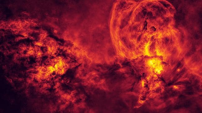 La foto del premio australiano de astronomía de la nebulosa espacial parece un incendio forestal
