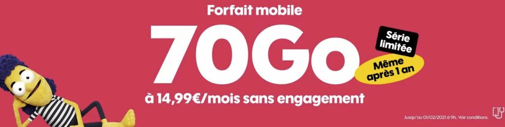 Sosh lanza el plan móvil Serie Limitada de 70 GB por 14,99 € / mes, incluso después de un año |  Diario del friki