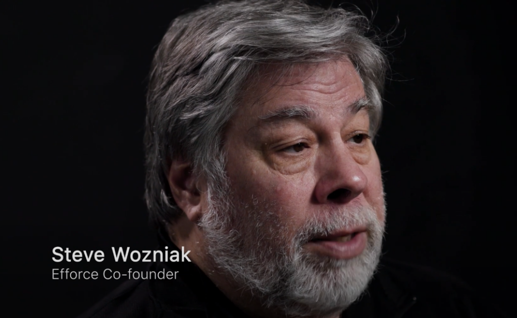 El padre de Apple, Steve Wozniak, presenta su nueva empresa, Efforce