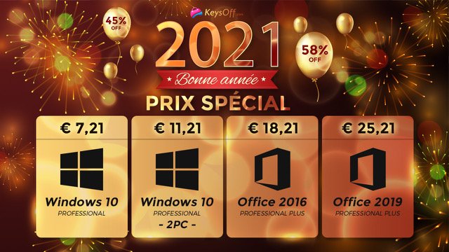 Buenos planes para el nuevo año en Keysoff: Windows 10 a solo 7,21 euros