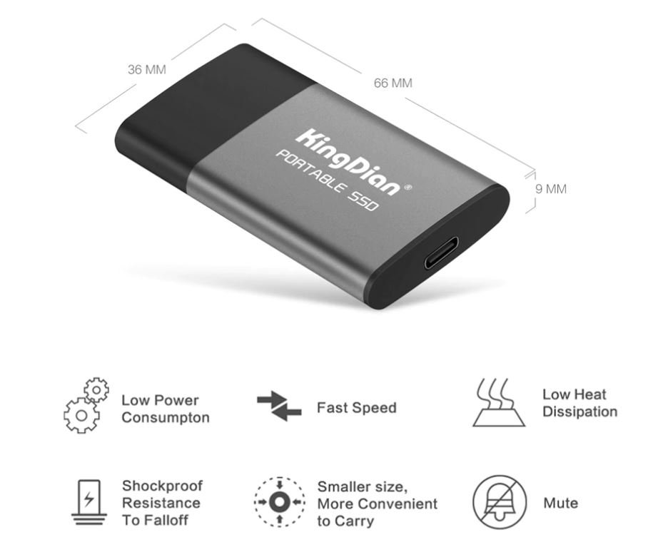 [11.11] ¡El mini SSD portátil KingDian 1TB solo cuesta 66 euros!  |  Diario del friki