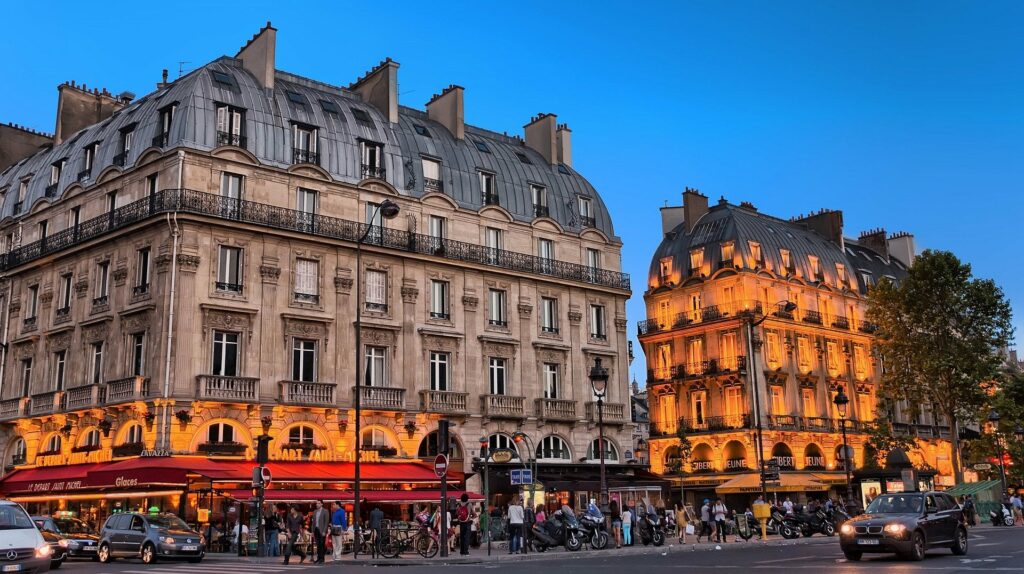 Un mapa de las tiendas donde puedes pedir comida para llevar en París