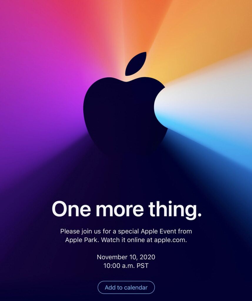 Una cosa más: Apple nos invita a un evento el 10 de noviembre