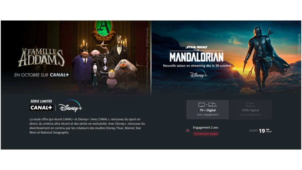 Canal + relanza su oferta con Disney + por 19,90 euros al mes