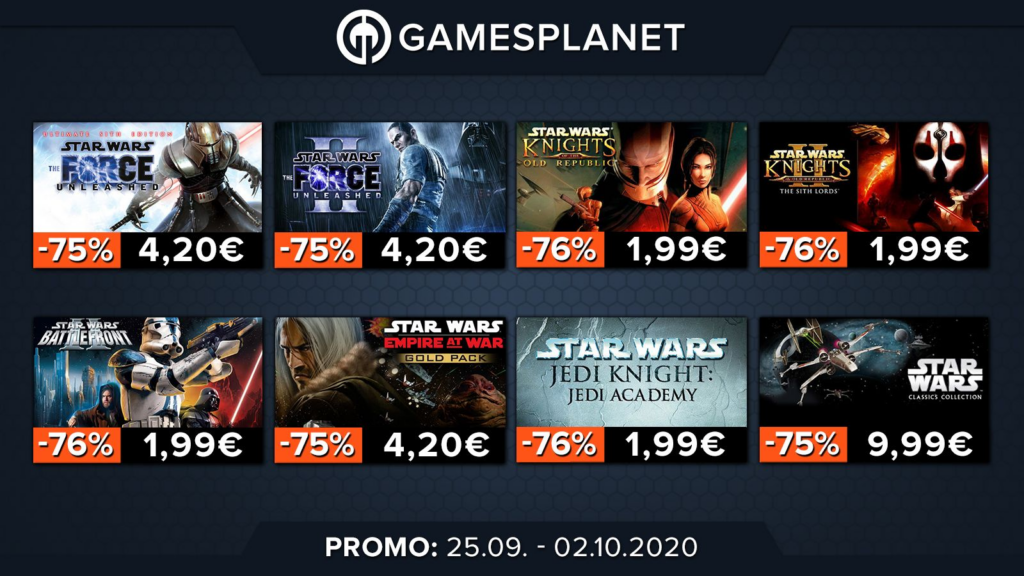 Gamesplanet: 14 juegos de Star Wars a la venta (-75%) hasta el 3 de octubre |  Diario del friki