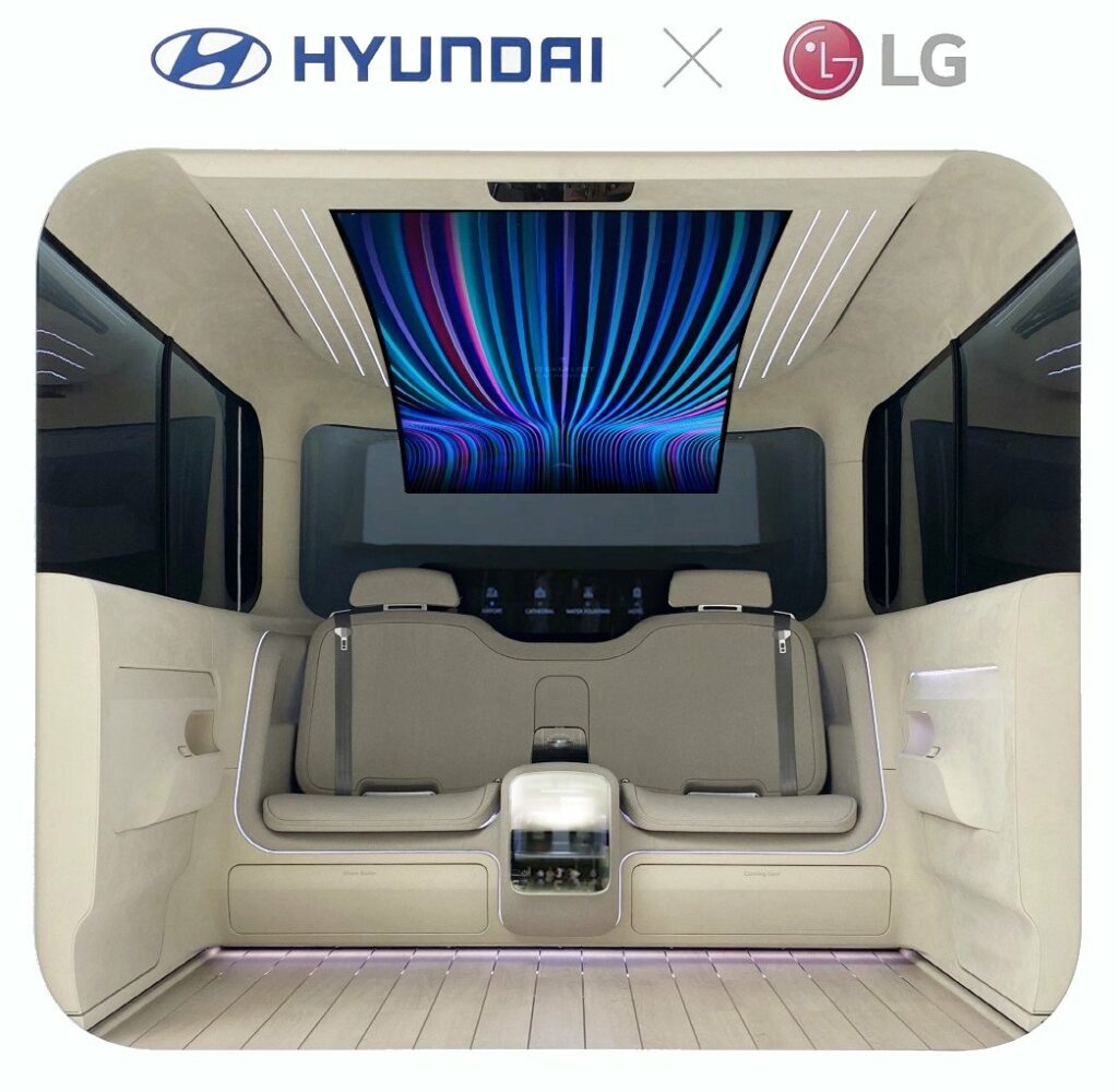 Pantalla flexible LG de 77 pulgadas en el IONIQ de Hyundai |  Diario del friki