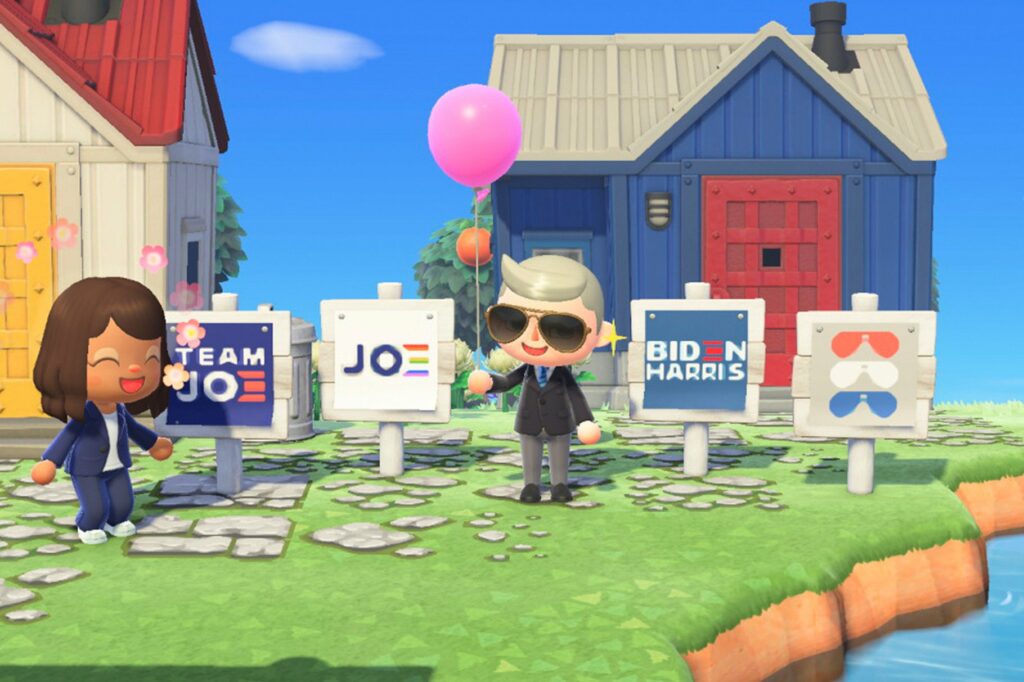 Elecciones estadounidenses: ¡paneles virtuales de Biden-Harris para Animal Crossing!  |  Diario del friki