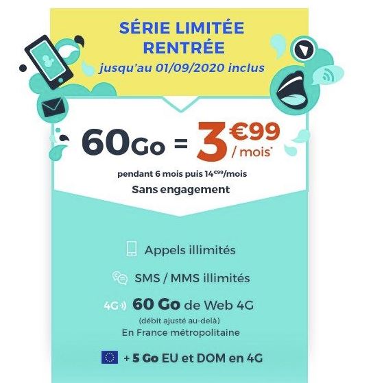 Cdiscount Mobile: un plan móvil a 3,99 euros al mes con 60 GB de datos sin compromiso |  Diario del friki