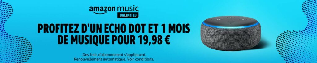 ¡Disfruta de un Echo Dot y un mes de música en Amazon Music Unlimited por 19,98 euros!  |  Diario del friki
