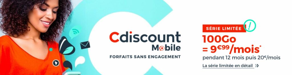 Cdiscount Mobile: plan móvil a 9,99 euros al mes con 100 GB de datos.  |  Diario del friki