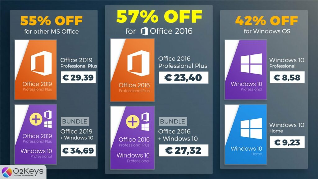 Oferta de verano de 2020: ¡ahorre hasta un 57% en Windows 10 y Microsoft Office 2016!