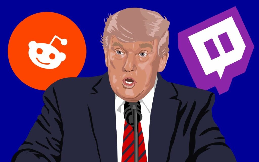 Donald Trump despedido de Twitch y un foro a su gloria prohibido en Reddit
