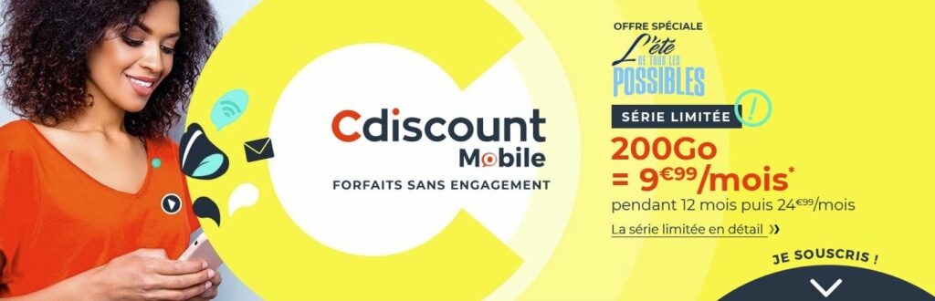 [Bon Plan] ¡200 GB de datos en la nueva oferta Cdiscount Mobile por solo 9,99 euros al mes!  |  Diario del friki