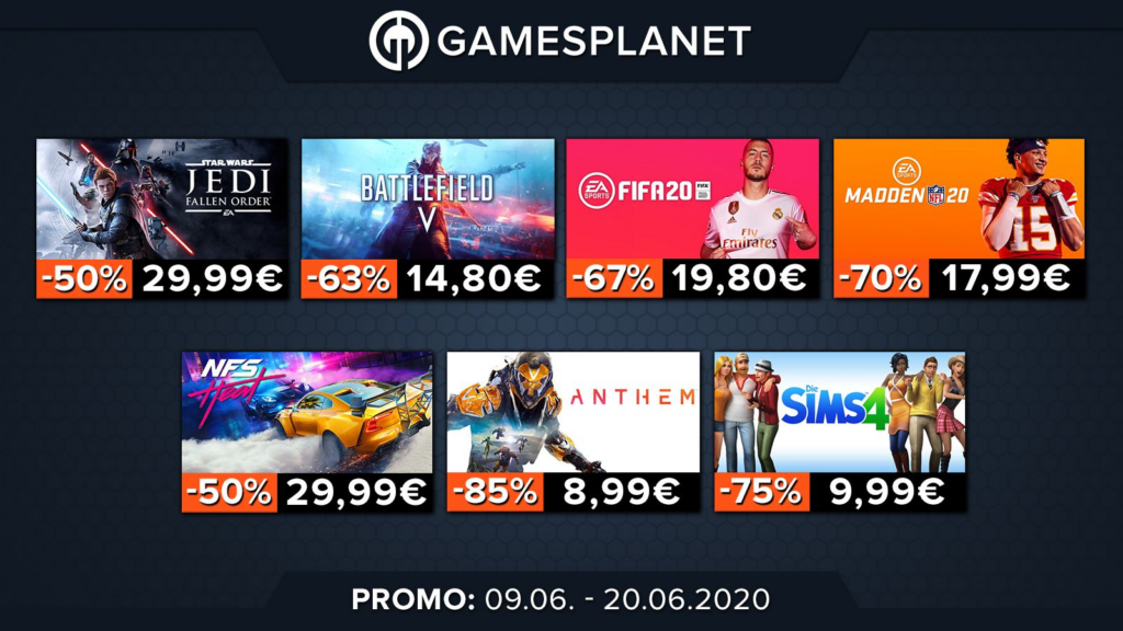 [Bon Plan] Promoción muy grande en juegos de EA en Gamesplanet: ¡hasta un 85% de descuento!  |  Diario del friki