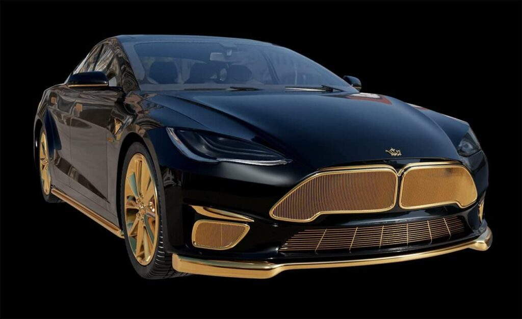 La Tesla Model Excellence 24K. © Caviar