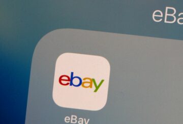 The eBay logo is pictured on a phone screen in this photo illustration July 23, 2019. REUTERS/Brendan McDermid/Illustration