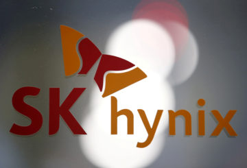 The logo of SK Hynix is seen at its headquarters in Seongnam, South Korea, April 25, 2016. REUTERS/Kim Hong-Ji/File Photo