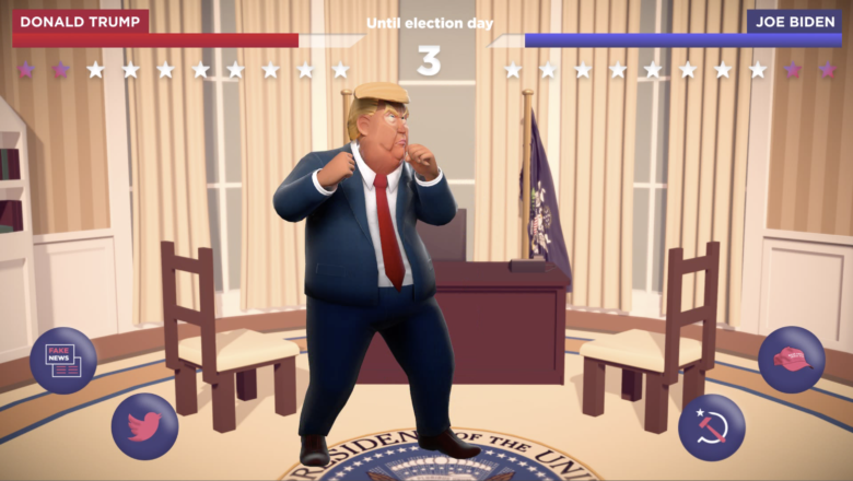 Trump y Biden se enfrentan en un juego de lucha móvil de parodia