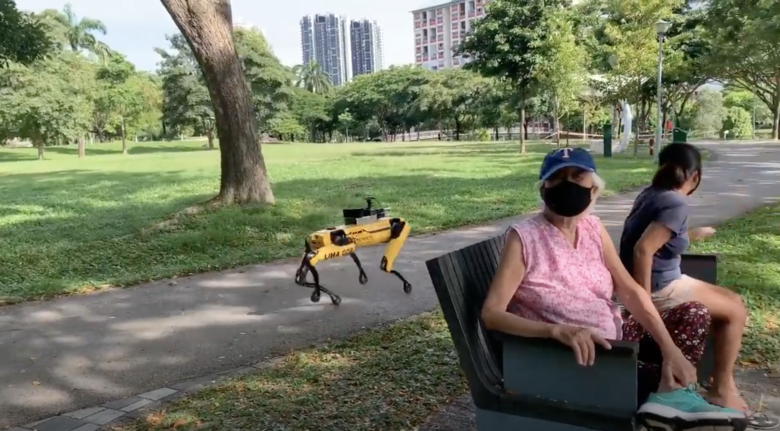 En Singapur, el robot Spot aplica gestos de barrera |  Diario del friki