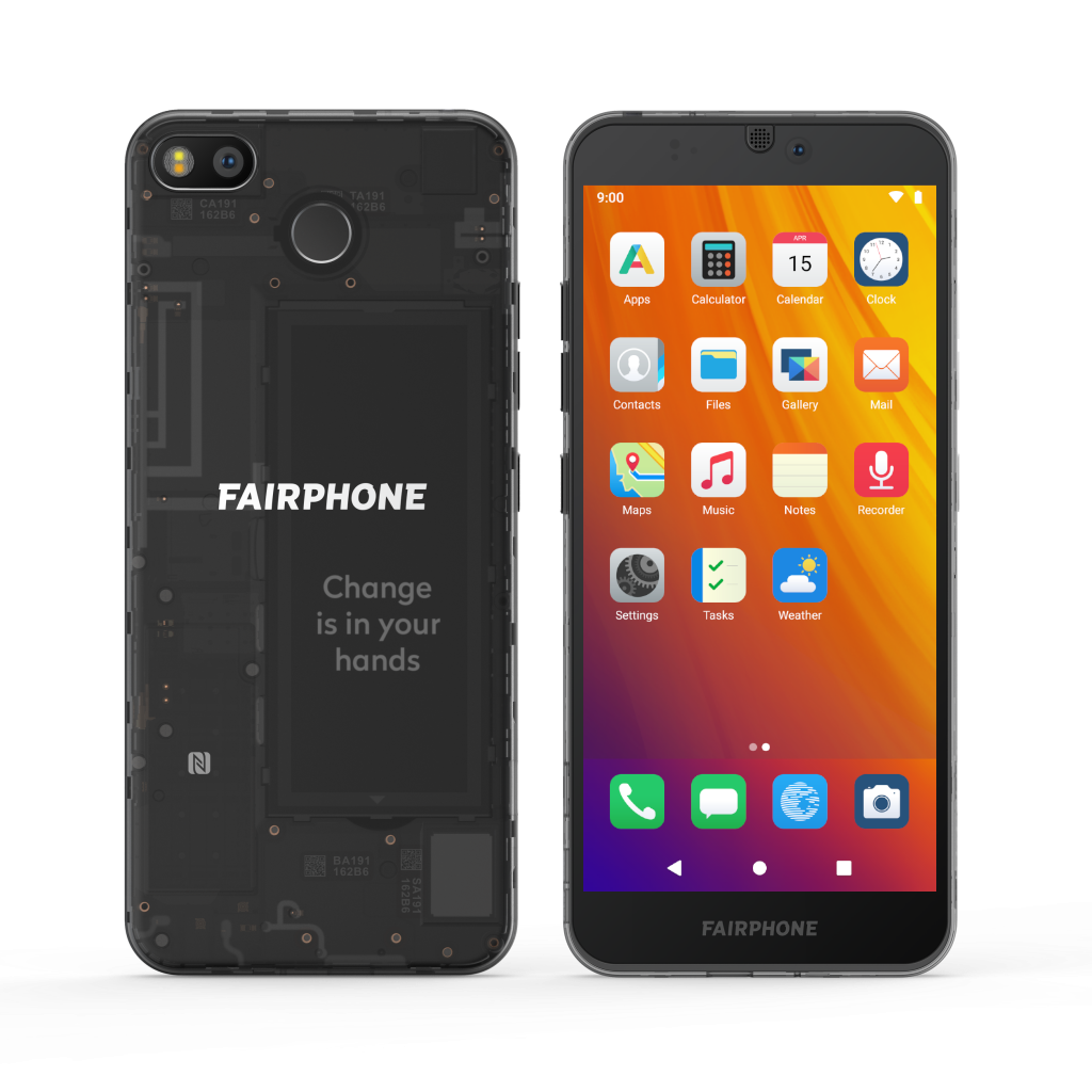 El FairPhone 3 bajo / e / OS, es sin los servicios de Google