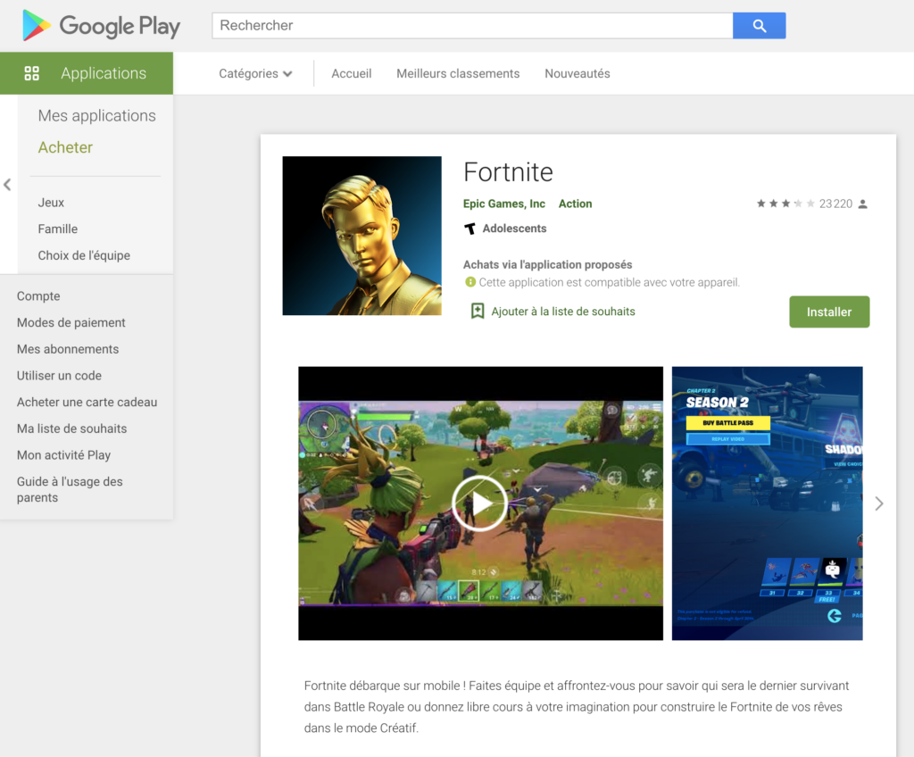 ¡Fortnite ahora disponible en Google Play Store!  |  Diario del friki