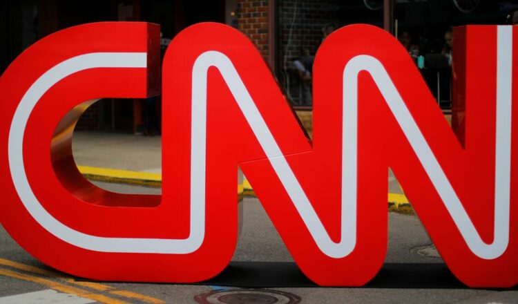 FLE PHOTO: The CNN logo stands outside the venue of the second Democratic 2020 U.S. presidential candidates debate, in the Fox Theater in Detroit, Michigan, U.S., July 30, 2019.   REUTERS/Brian Snyder