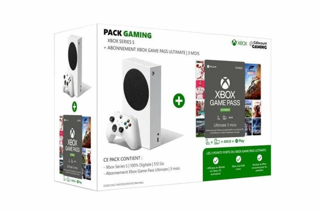 Le pack console Xbox Series S est à prix réduit pendant les soldes © Cdiscount