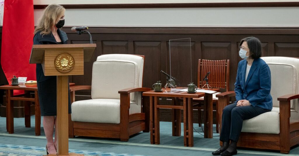 Taiwan President Tsai Ing-wen meets U.S. Senator Ed Markey