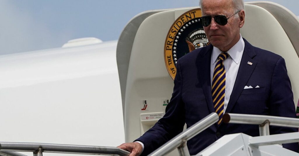 U.S. President Joe Biden arrives at Joint Base Charleston, South Carolina