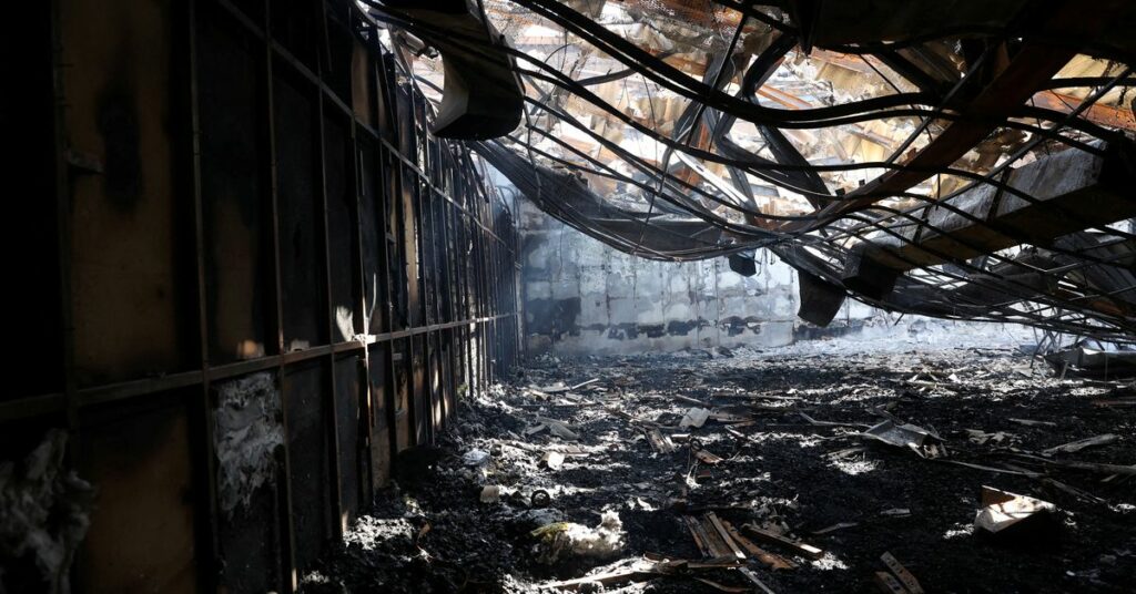 Aftermath of a fire in Evin Prison in Tehran