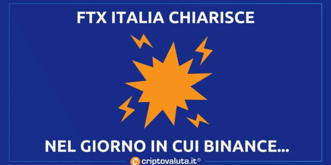 FTX contro BINANCE CHIARIMENTO