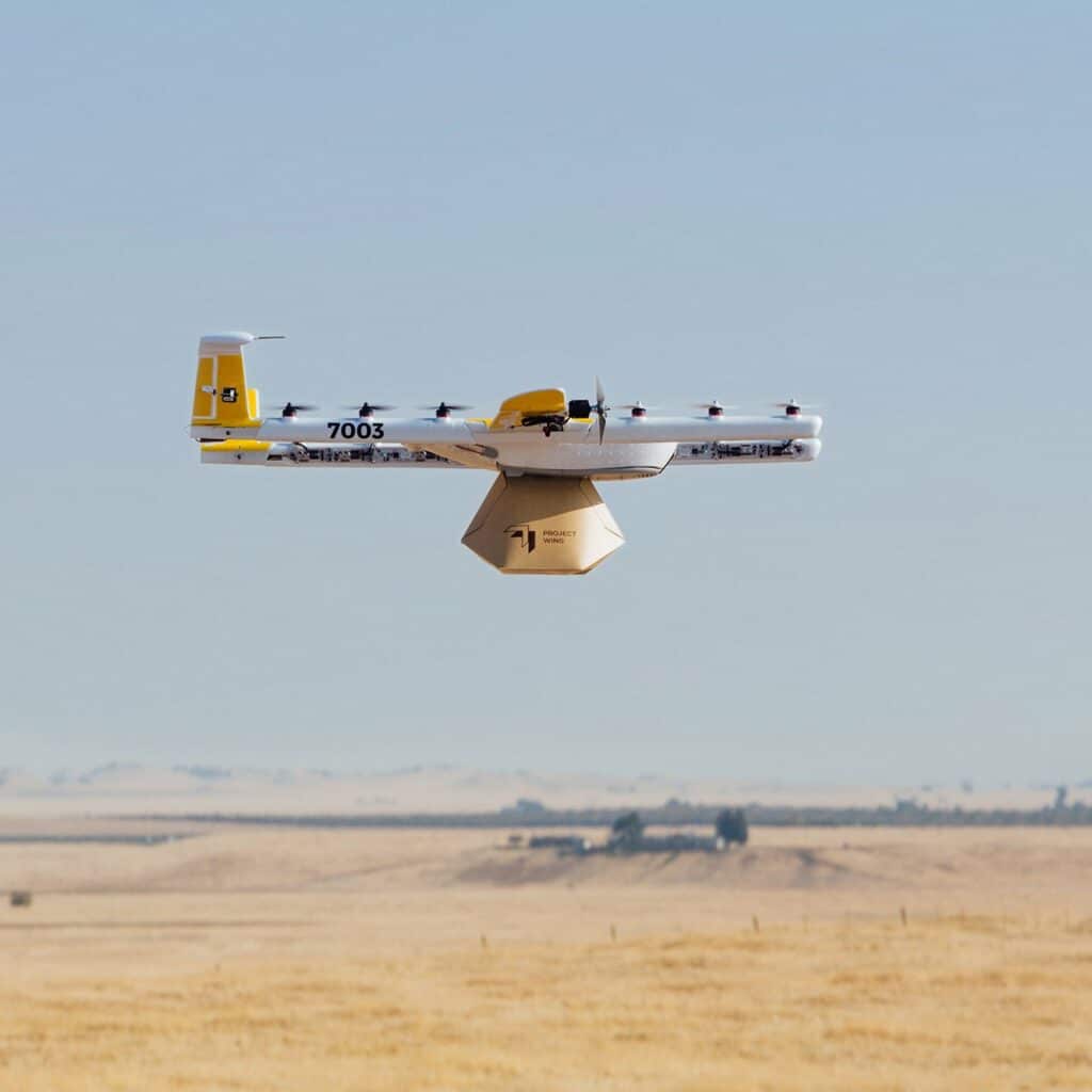 En tiempos de confinamiento, los drones de reparto Wing tienen mucho éxito