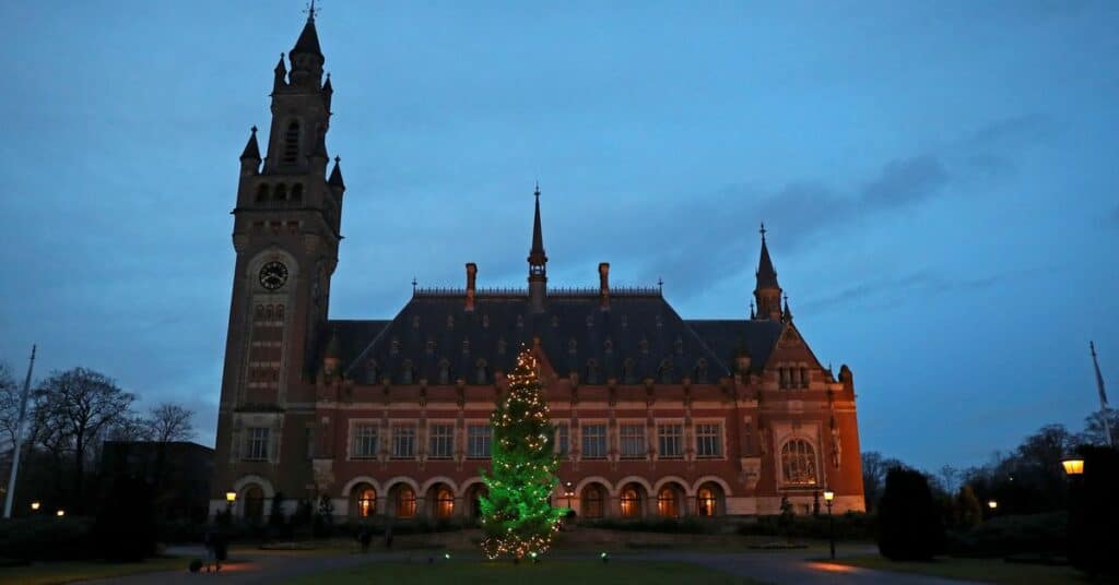 General view of the International Court of Justice (ICJ) in The Hague