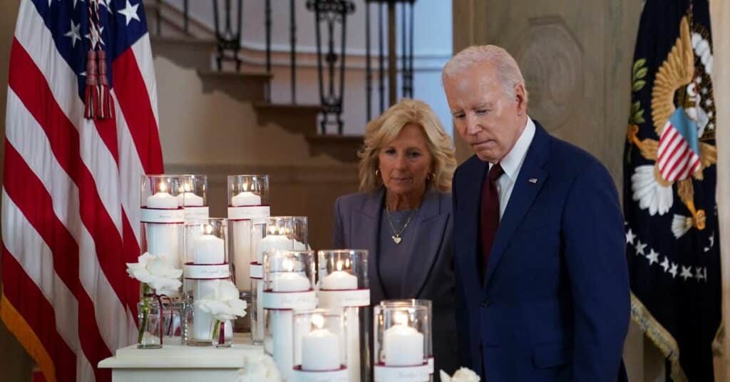 U.S. President Biden marks first anniversary of Uvalde, Texas school shooting during White House event in Washington