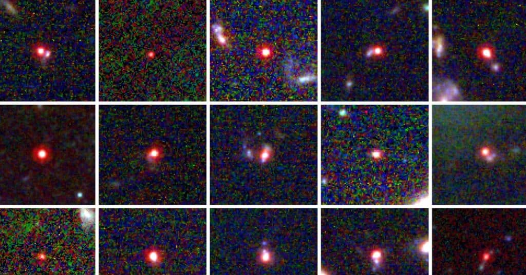 El JWST ha detectado agujeros negros gigantes en todo el universo temprano