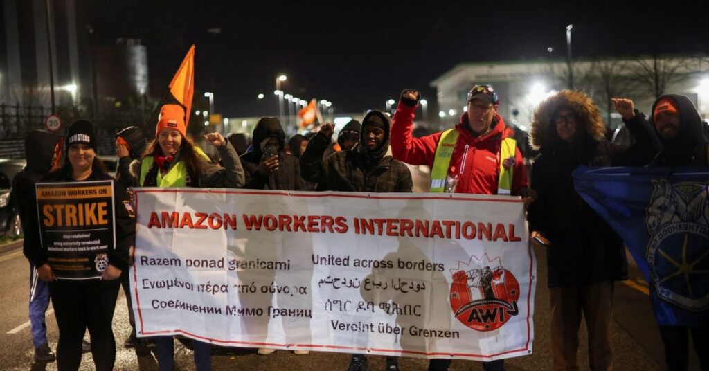 Amazon golpeada por huelgas y protestas en toda Europa durante el Black Friday